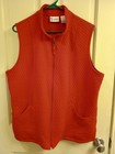 Windham Harbour Woman's 1X Red Vest - Zipper Front with Pockets 87% Cotton/Poly — photo 1