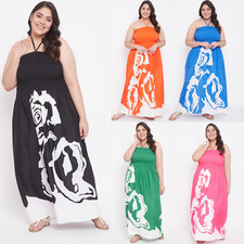 Women Sleeveless Tube Tops Holiday Long Maxi Dress Plus Size Party Boho Sundress