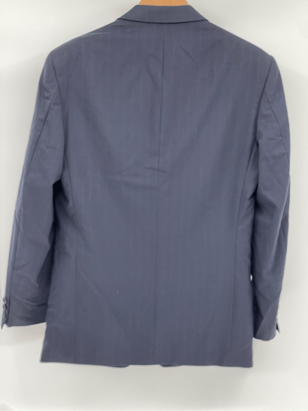 Giacca tuta blazer Yves Saint Laurent cappotto sportivo uomo taglia 40 R blu righe lana