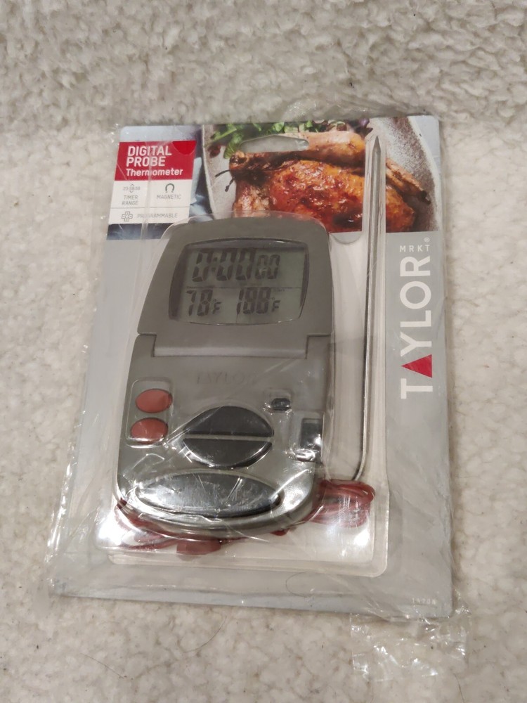Taylor 1470N Digital Cooking Thermometer w/ Probe & Timer
