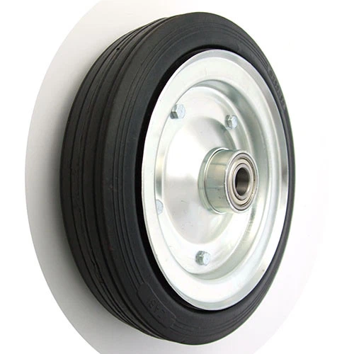 Rad mit Vollgummireifen Ø 250mm Stahlblech-Felge Transportrollen 220kg * 90L