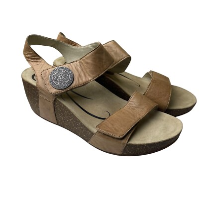 Abeo  Una Wedges Sandals Stone Women's Size US 8.5  BEIGE