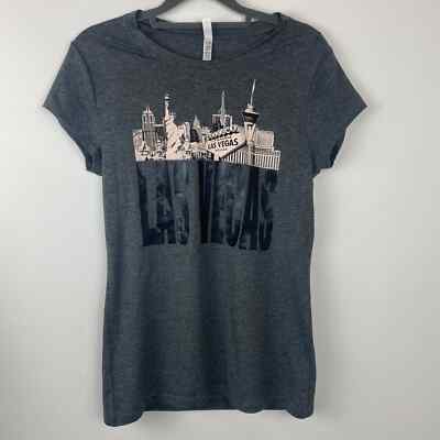 Resetved T-shirt of Las Vegas color gray size L short sleeves
