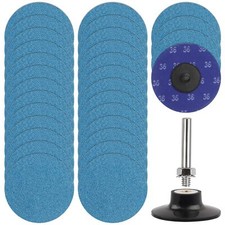 30 Pcs 3 Inch Sanding Discs Roll Lock Quick Change Discs with 1/4 Inch Holder