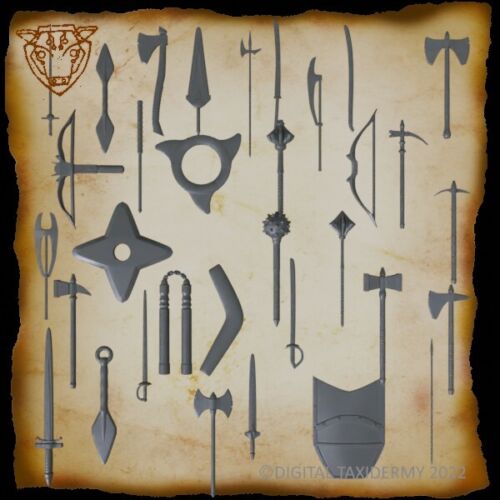 Medieval Weapons 1/18 1/12 1/10 1/6 Axe, spear, sword, mace, warhammer, berdiche - Picture 1 of 65