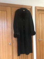 Karen Millen Black Ladies 100% Real Sheepsin Coat Size 14