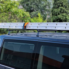 2x Dachträger + Leiterhalter Set für VW T7 Multivan 2021-2026 Schwarz