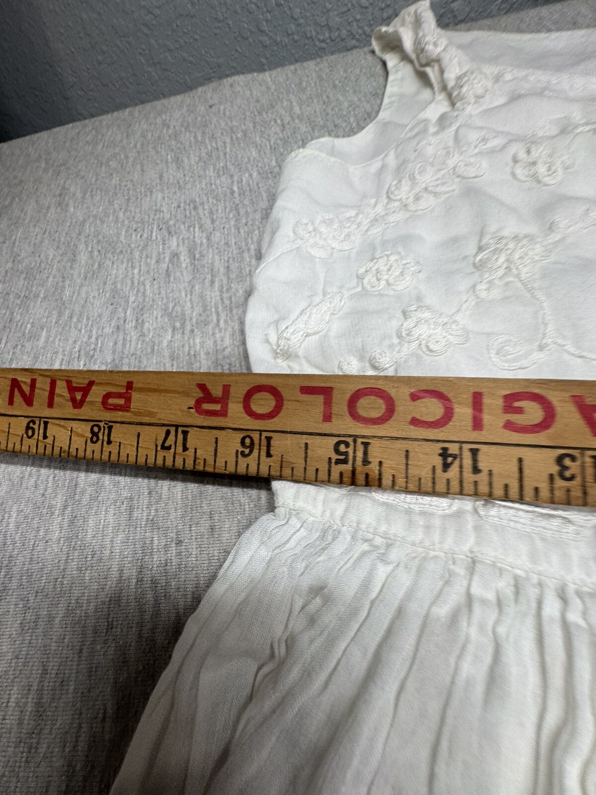 Karavan White Embroidered Maxi Dress Women’s Size Medium Boho/Lagenlook