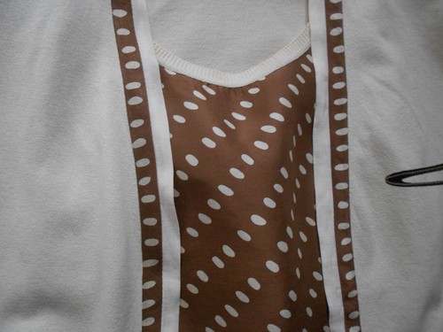 MAX MARA Twinset, helles creme-camel m. braunen Punkten- Pretty women Stil, Gr.M - Bild 3 von 12