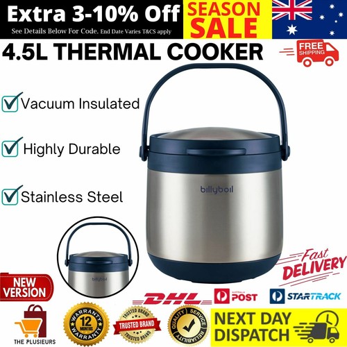 Thermal Cooker 4.5L Stainless Steel and Vacuum Insulated Cooking Pot eBay