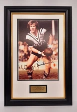 TOMMY RAUDONIKIS Signed Western Suburbs Magpies Action Photo Framed Memorabilia
