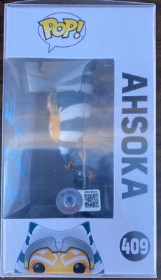 Ashley Eckstien Signed Ahsoka Tano Star Wars Funko Pop. Snips Insc