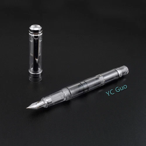 2018 Wing Sung 698 Transparent Demonstrator Piston Fountain Pen Medium Nib  