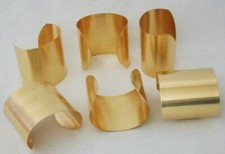 Brass Bracelet Cuff Blanks Extra Wide 2.5" Pkg Of 12