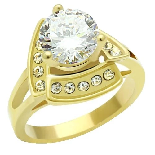 Yellow Gold Plated Cocktail Fashion Rings 10 Ring