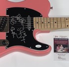 GARBAGE SIGNED PINK ELECTRIC GUITAR SHIRLEY MANSON DUKE STEVE BUTCH 4X JSA COA — photo 2