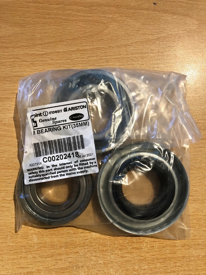 HOTPOINT, INDESIT, CREDA, ARISTON Washing Machine Drum Bearing Kit