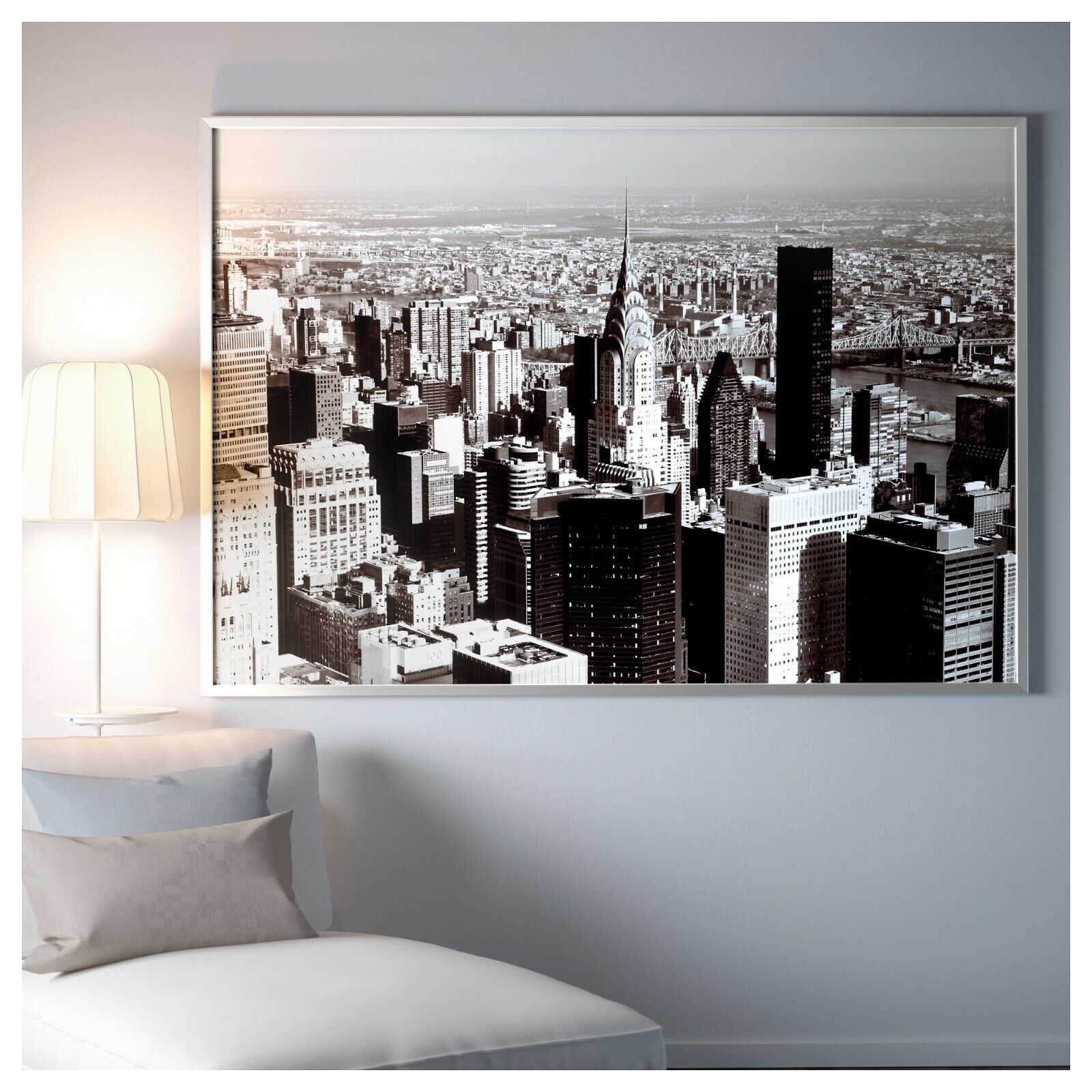 Zuidoost besluiten acre Ikea Bjorksta Metropolitan skyline Large picture canvas 200 x 140cm NEW |  eBay