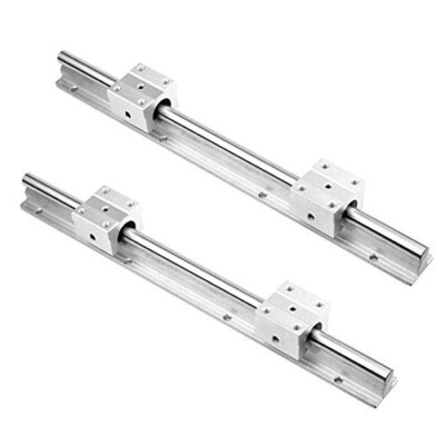 XIAOSHI 2X Linear Rail Shaft Guide SBR12-600mm +4X SBR12UU Square Type Carriage