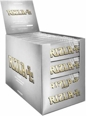 10 x RIZLA SILBER STANDARDGRÖSSE SCHMAL ULTRADÜNN ZIGARETTEN RAUCHEN BLÄTTCHEN