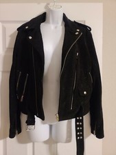 Iro Adri Glitter Suede Jacket $1450 42