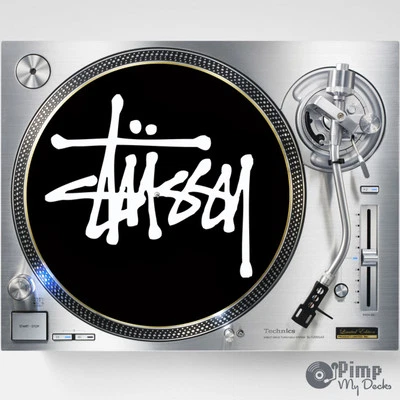 UNIVERSAL STUSSY DJ SLIPMATS / SLIP MATS x 2 - 4 STILE HIP HOP / GRAFFITI / TECHNICS