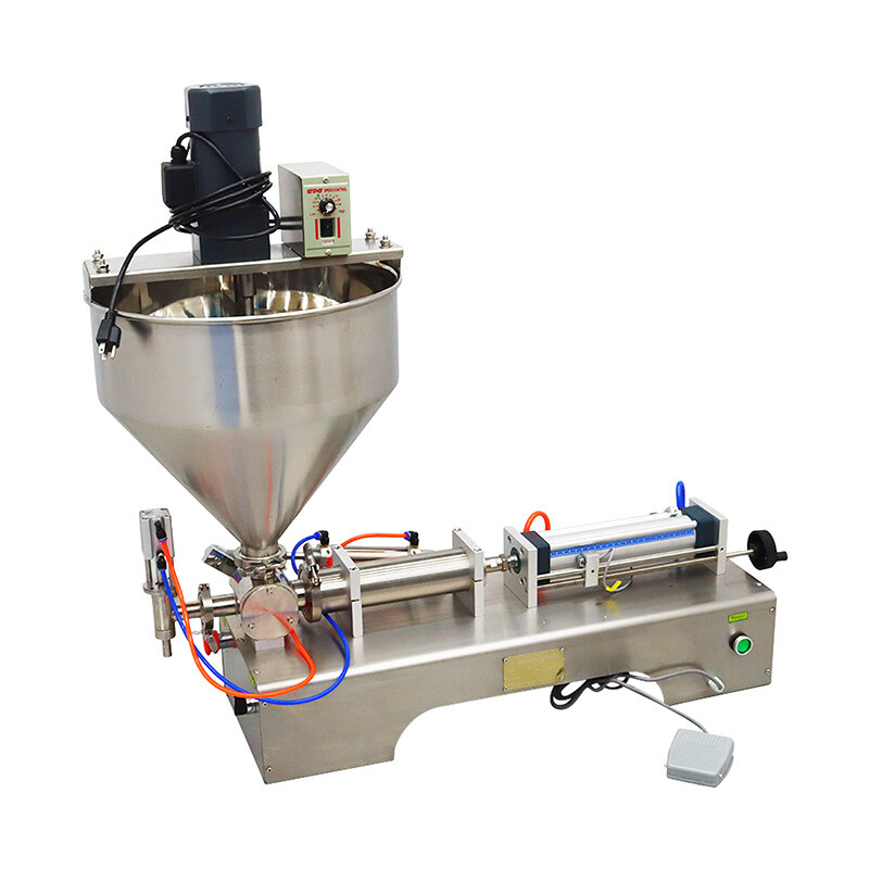 50-500ml Paste Filling Machine with Mixer Hopper Pneumatic filling machine