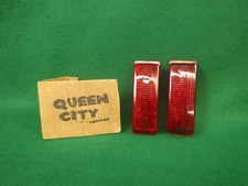 Pair Glass Taillighttail Light Lens 1941 1942 Ford Nos 3 Pair Glass Taillighttail Light Lens 1941 1942 Ford Nos 3