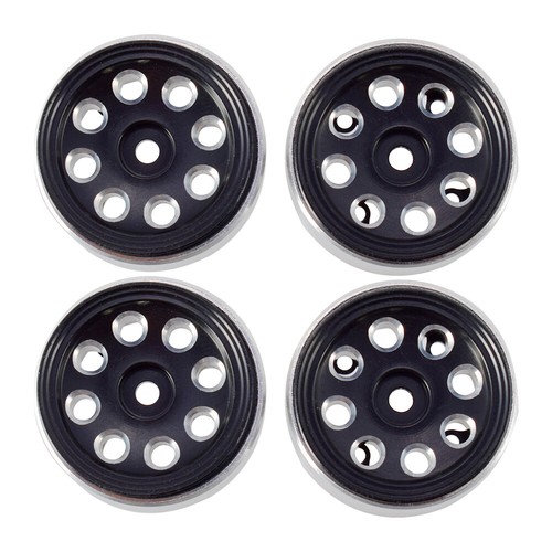 4x Cerchi Beadlock in Metallo Ruota 1,1" per RC Crawler Auto TRX4M 1/24 Assiale SCX24 RGT - Foto 19 di 27