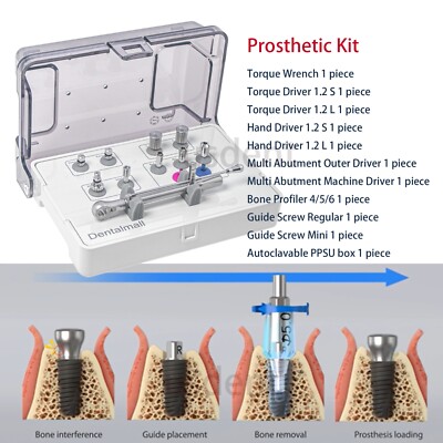 OSSTEM Hiossen Implant Kit Bone Profiler Torque Wrench Screw Drivers Hand Tools