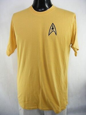 Star Trek Starfleet Command Gold Logo Mens Black T-shirt