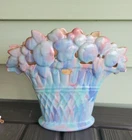 ROYAL HAEGAR Early Mauve Agate 9" x 11" Fruit Basket Pillow Vase