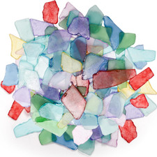 Sea Glass for Crafts, 32 Oz Crushed Glass Vase Filler Bulk