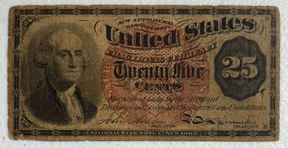 Lot of 10 U.S. Fractional Currency Notes – 10¢ 25¢ 50¢ – Civil War Era - Image 2 of 4