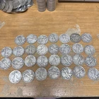 $15 Face Value 30 Coins 90% Silver Dollars Walking Liberty Mix Dates ~ Lot