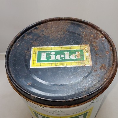Vintage Field Pure Lard Metal Bucket Advertising Tin Owensboro