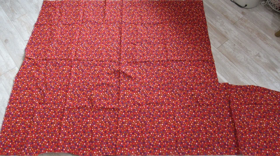 1-1/3+ yds x 45" w RED Abstract Polka Dots FUN Home Decor Fabric Pillows Totes - Image 3 of 3