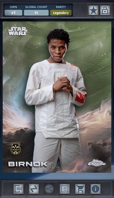 Birnok Debut Green Wave 99cc Legendary Star Wars Card Trader Topps Chrome