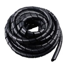 Spiral Cable Wrap - 20 Ft 1/2" Wire Cord 1/2 Inch-20Ft, Black