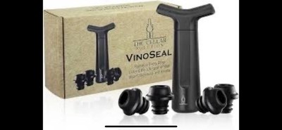 VinoSeal Premium Wine Bottle Vacuum Seal & Reusable Stoppers The Cellar Solution
