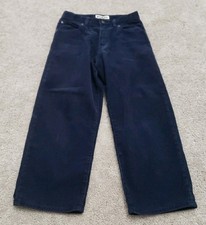 OshKosh Navy Blue Corduroy Kids Childrens Pants Size 7x Adjustable Waist