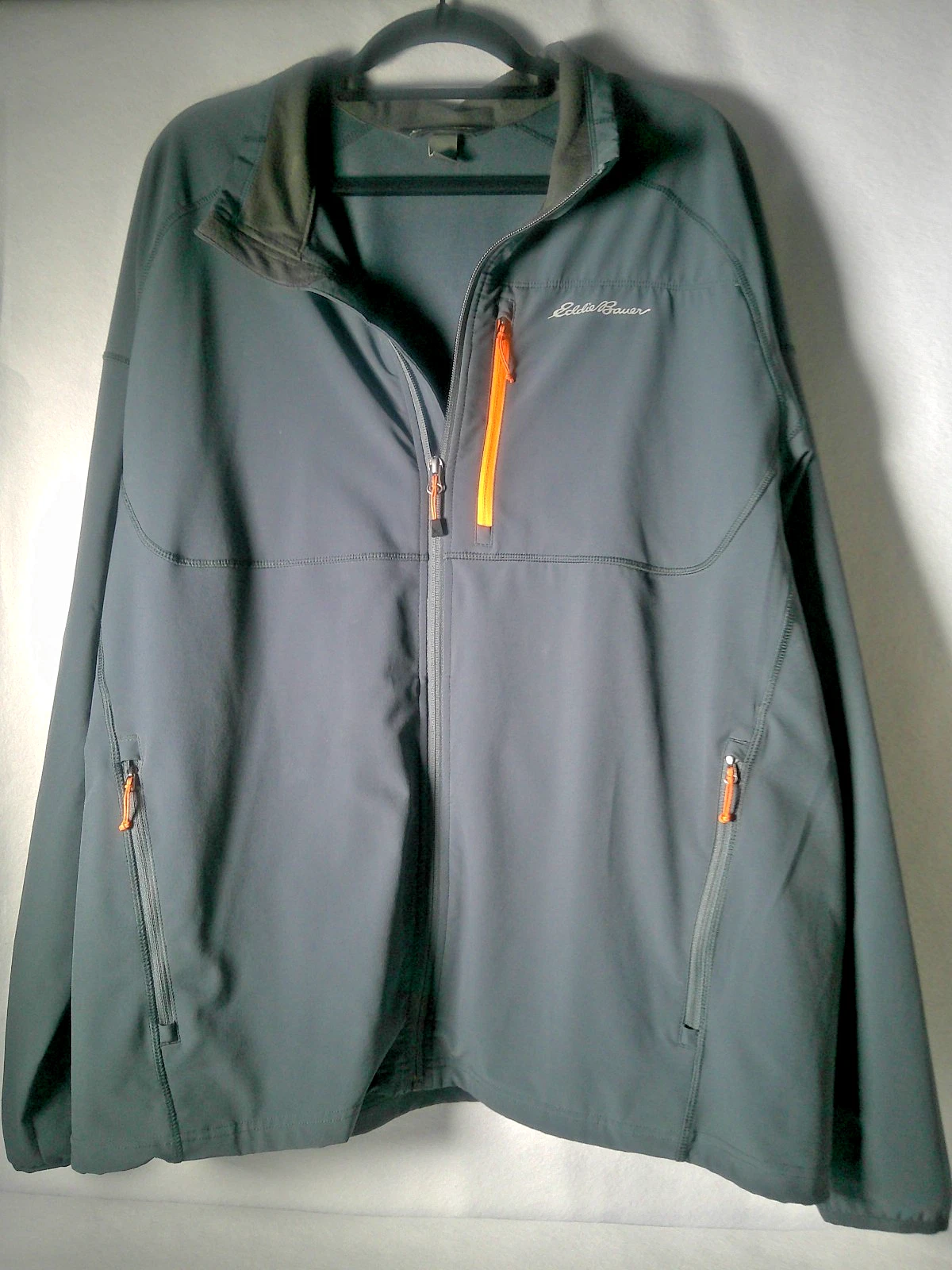 Eddie Bauer Jacket Mens XL Navy Blue Full Zip Windbreaker Light Weight