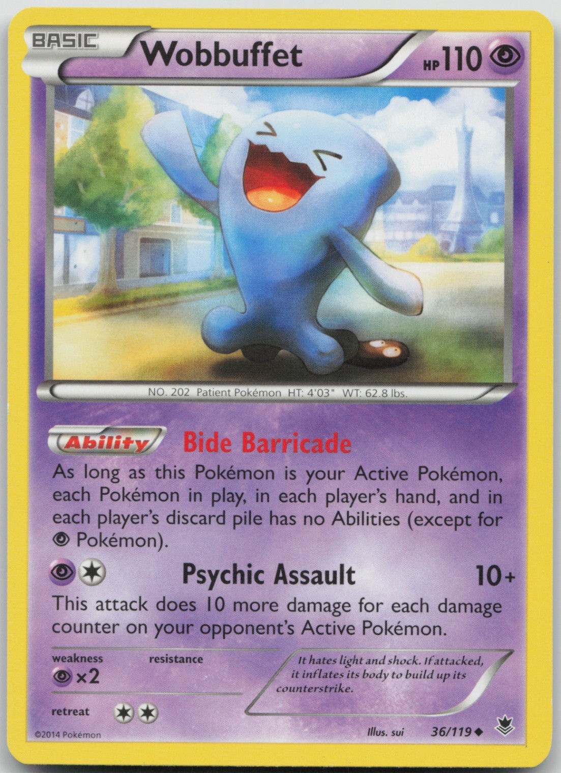 Wobbuffet 36/119 Uncommon XY - Phantom Forces LP Normal