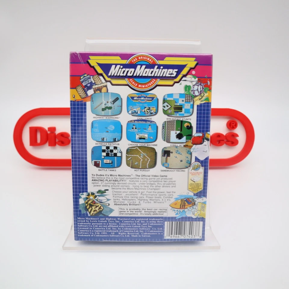 NES Nintendo Game MICRO MACHINES / MICROMACHINES - NEW & Factory Sealed! - Image 4 of 4