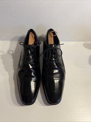 Stacy Adams Black Dress Shoes Mens US 14 M Genuine Leather Lace Business Casual