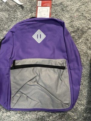 Backpack by Moda West  Purple Gray Trim 17 x 5 x 12 New with tags