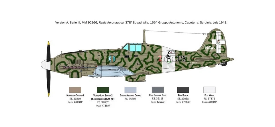 ITALERI 2519 1/32 Macchi MC. 205 Veltro - Immagine 3 di 4