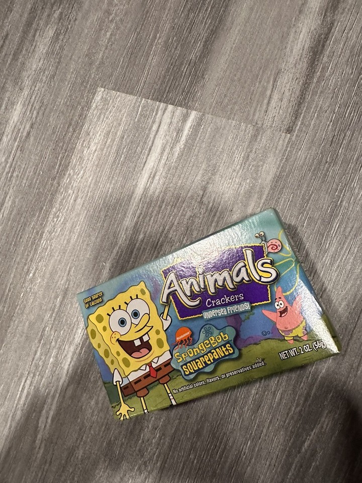 Vintage SpongeBob animal crackers Under The Sea, Friends, Sealed 2004