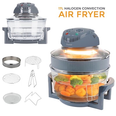 17L Halogen Konvektion 1400W Elektroherd Backofen Luft Friteuse mit Verlängerungsring