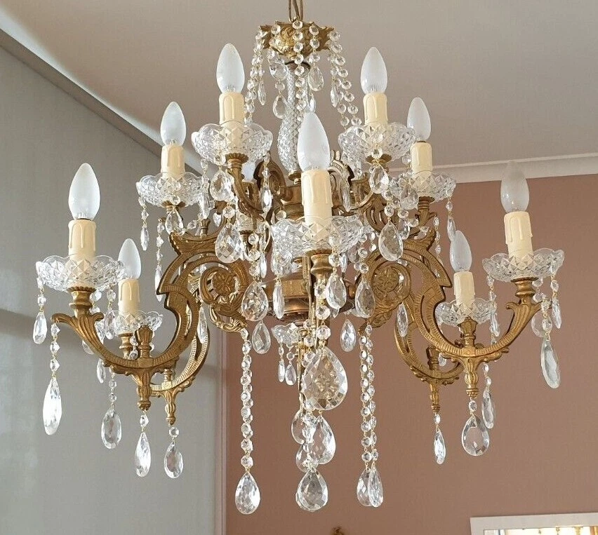 Vintage crystal chandelier value outlet
